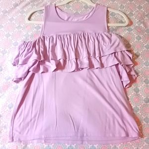 Purple Ruffle Top Size S
